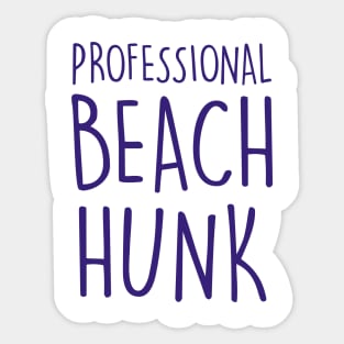 Beach Hunk Sticker